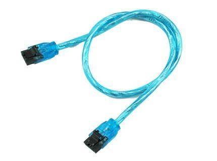 Cable SATA III redondo recto a recto 36" azul