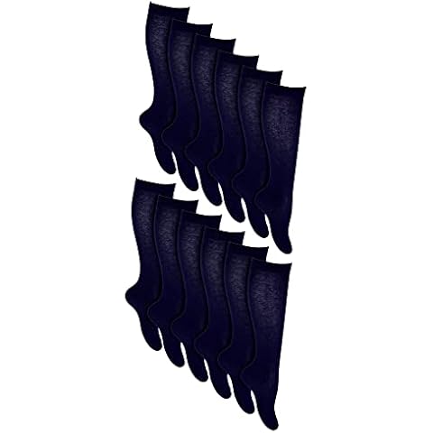 12 Pair Girls Knee High School Socks Cover