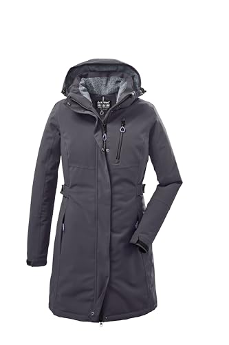 killtec Damen Funktionsparka/Parka mit abzippbarer Kapuze KOW 165 WMN PRK, metall, 42, 37726-000