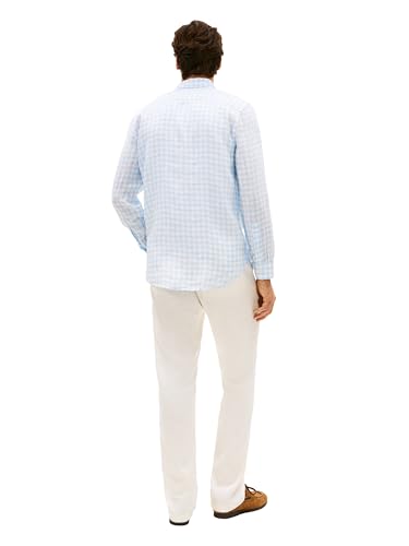 Image of Tommy Hilfiger Men's Long Sleeve Casual Linen Button Down Shirts in Regular Fit