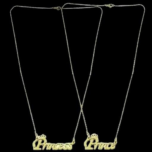 Image of Valentine Prince Letter Locket Necklace for Men & Women | Gold Plated Stainless Steel Pendant Chain Jewellery