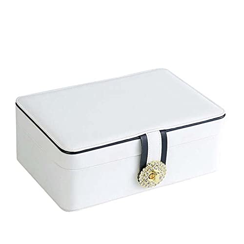 LXCQI Caja De Joyería Doble Capa Organizador Portátil Anillo Reloj De Viaje Muestra De Cuero Funda De Almacenamiento Cover