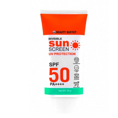 BEAUTY BUFFET INVISIBLE SUNSCREEN UV PROTECTION SPF 50 PA++++ (50 G), 1.76 Ounce (Pack of 1)