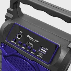 Close-up of TOPTECH Jet-4 speaker control panel