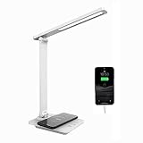 【Práctico diseño plegable】esta La lampara led escritorio plegable tiene un brazo flexible de 180° y un eje de base de 90°, lo que ayuda a ahorrar espacio en el escritorio. Conveniente para colocar en estantes, bolsos, maletas y cajas. Cuando no esté en uso, puede plegarlo para guardarlo fácilmente. La lámpara de mesa de diseño moderno es apta para cualquier tipo de mobiliario, ya sea de oficina o de dormitorio, según tus necesidades.