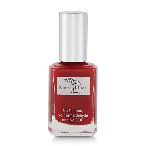 Karma Naturals Nail Polish – Non-Toxic, Vegan & Cruelty-Free (Bordeaux, 0.43 fl oz)