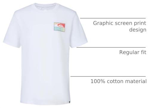 Image of Quiksilver Boys' Short Sleeve Logo Graphic T-Shirt, Soft & Comfortable, Regular Fit