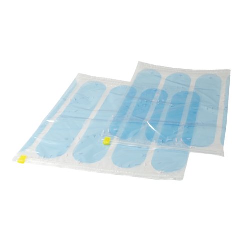 miyoshi co.,ltd旅人専科 抗菌圧縮袋 強力ファスナ-と新弁構造でらくらく圧縮 日本製 Mサイズ1枚、Lサイズ1枚 ブルー MBZ-KAB/BL MBZ-KAB/BL