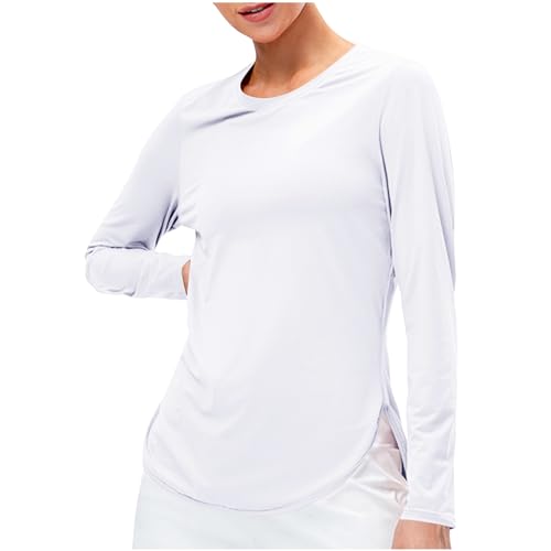 UV Protection Long Sleeve Sun Shirts for Women UPF 50+ SPF Workout Tops Flowy Athletic Shirts Outdoor Hiking Fishing
