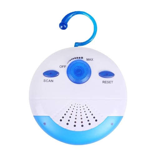 curfair Radio alimentée par Batterie Haut-Parleur intégré Douche FM Portable avec antenne Haute Performance Mini ventouses compactes et étanches pour Salle de Bain extérieure Blanc