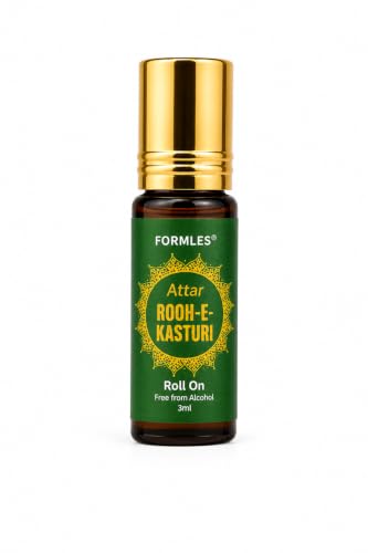 Image of Formless Kasturi Gold 3ml Attar Unisex - Premium Musk Fragrance Oil, Long Lasting Alcohol-Free Perfume, Rich Warm Sensual Scent, Pocket Size Roll-On, Travel Friendly Daily Wear & Special Occasions