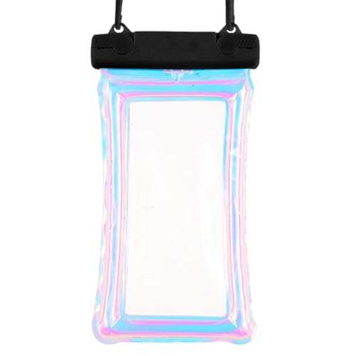 Lesunbak Funda impermeable para teléfono, funda protectora reutilizable con cordón, bolsa de buceo para pantalla táctil, accesorios de viaje para uso diario, actividades al aire libre, color negro