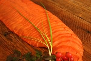 Grindstone Neck Of Maine Wild Alaskan Smoked Sockeye Salmon, Pre-Sliced, 1.5 lb Sides, Pack of 4