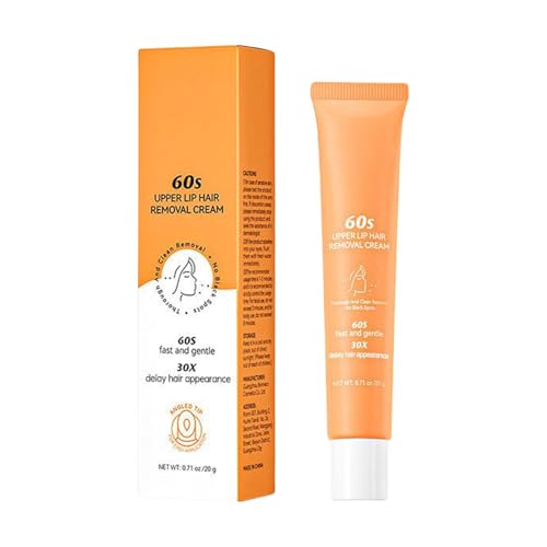 Crema de depilación facial básica, crema para el cabello profesional, crema depilatoria y efectiva, fórmula efectiva y calmante, uso fácil y conveniente en el hogar, labio, barbilla