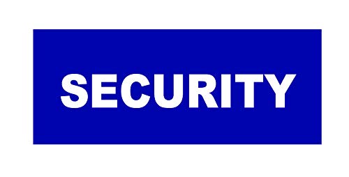 Security Sign Board With Double side adhesive tape-Vinyl Sticker With Forex Board-(Blue White) Home,Office,Lodge,Hotel,Theatere,Wall,Cabin,ACP,cupboard etc
