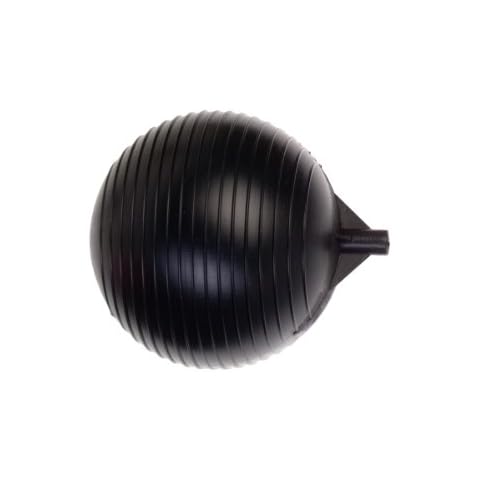 Kerick Valve PF06 Polyethylene Sphere Float Ball, 6" Diameter, 6" Length, 1/4" Female Thread,Black Cover
