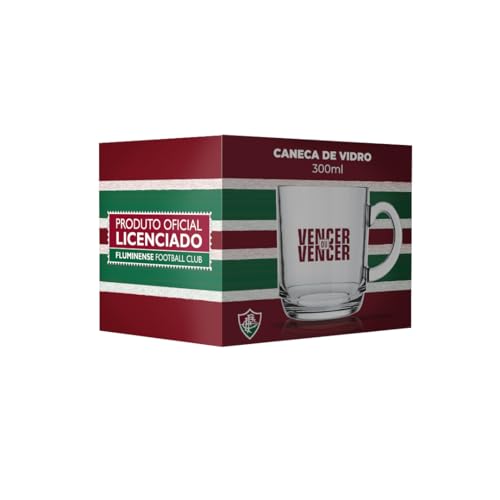 Caneca de Vidro Aspen 300ml - Fluminense