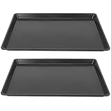 Generic Lot de 2 plateaux de rechange pour cages : bac de fond en plastique pour cage de chien - 45 x 30 cm (17,7 x 11,8 pouces) avec base plate pour diverses de petits animaux