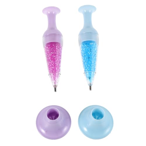 Healeved 2個透明花瓶型ダイヤモンドアートペン 美甲工具 刺繍用マニ ドリ