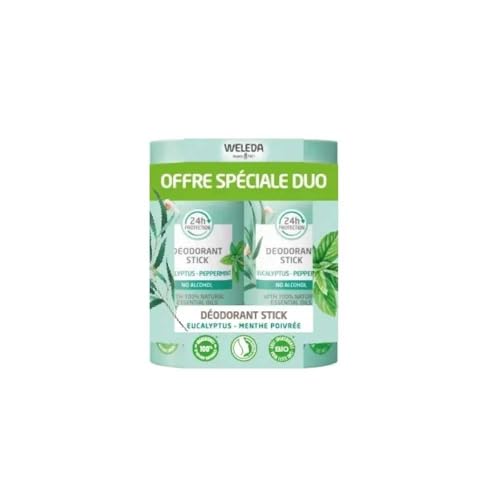 Weleda Desodorante en barra de eucalipto menta, 2 unidades (2 x 50 g)