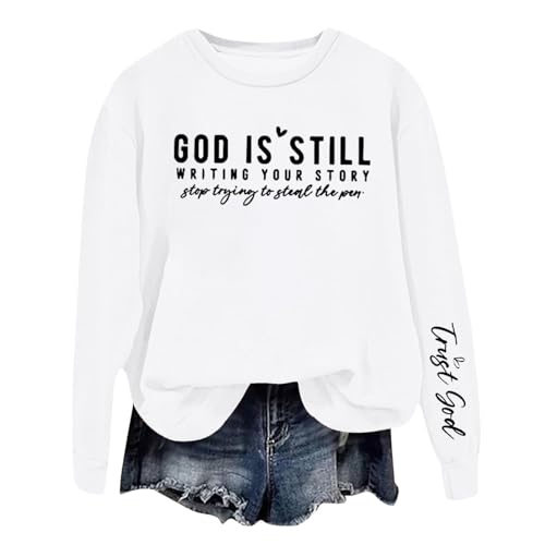 Genérico Sudadera sin Capucha para Mujer Adolescentes Chica Suéter Ligera, versátil Suave y cómoda Básico Simple Sweatshirt Jerséis Sueltos y Cómodo cómodo Traje de casa con Bolsillos