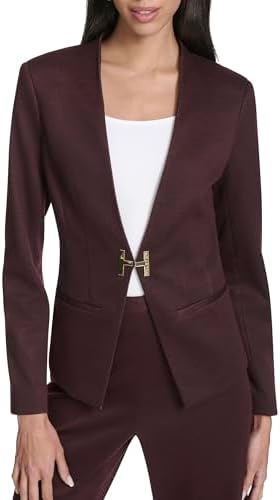 Halston Womens Blazer Gold Blazer