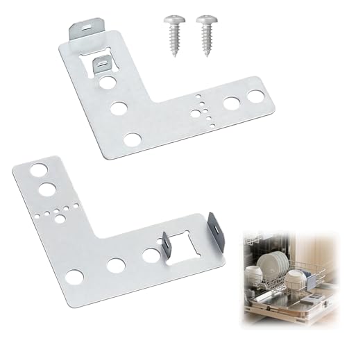 Geschirrspüler Montagewinkel kompatibel mit Bosch Siemens Neff BOSCH -Kenmore Elite BSH001700664 Befestigungssatz um Spülmaschine an Arbeitplatte befestigen Haltewinkel
