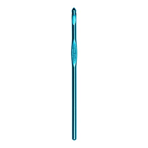 Image of Susan Bates Silvalume Aluminum Crochet Hook 5-1 /2 inch Size H 8 -Turquoise (Pack of 3)