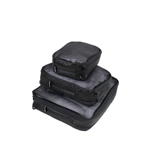 WANDRD Packing Cubes - Bundle of Small, Medium and Large Packing Cubes for Travel - Suitcase and Luggage Organization and Travel Essentials (Black)2