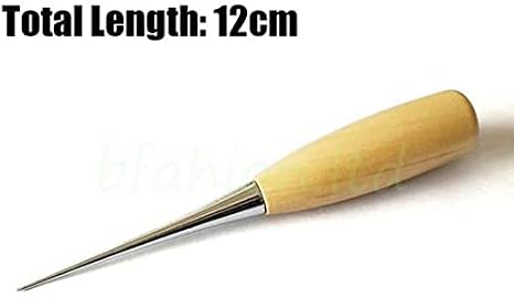 BeeSpring Leather Sewing Awl Wood Handle Drillable Awl Pin Punching Hole Maker Stitching Overstitch Sewing Awl Kit