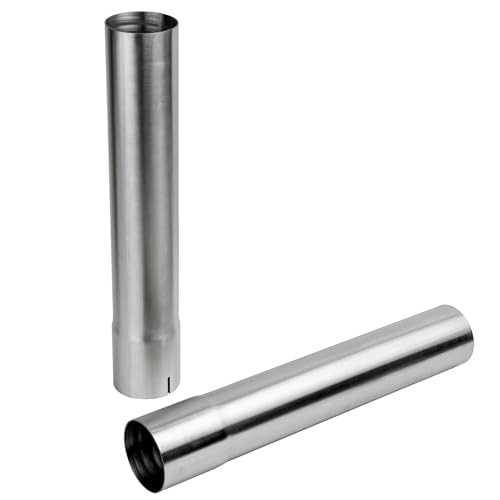 2ps 3Inch Exhaust Pipe T304 Stainless Steel Flared end ID 3 Flat end OD3in Adapter 17.3 Length Universal Replacement Straight Tube