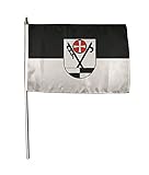 Umsäumt U24 Flagge Fahne Stockflagge Landkreis Schwäbisch-Hall 30 x 45 cm Stockfahne 3er Pack