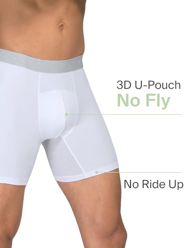 Men's Underwear Boxer Briefs 3 Pack, Soft Breathable Underwear with ComfortFlex Waistband, Moisture Wicking, 5''2