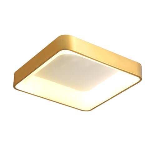Plafonnier LED en laiton brossé doré avec éclairage intérieur réglable