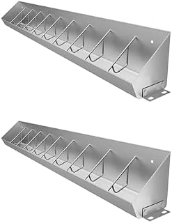 2 Pack Piglet Feeders Pan Trough Galvanized Steel, No Waste Metal Livestock Feeder for Farm Horse Cattle, Outdoor Animal Feeder Equipment Pan(78.7"(6.5ft)))