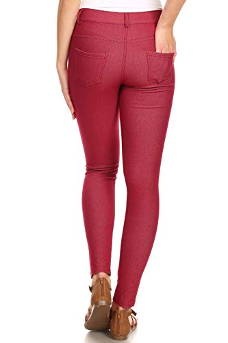 Image of YELETE Women's Basic Five Pocket Stretch Jegging Tights Pants