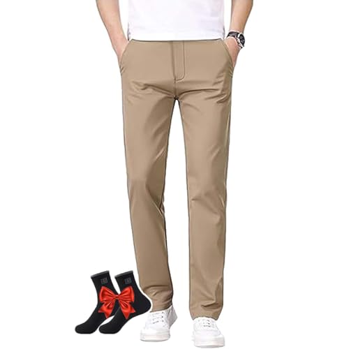 Caracomfy Mens Stretch Slacks with Elastic Waistband,2025 New Caracomfy Mens Stretch Slacks