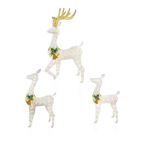 Masoog Weihnachts Garten Staken Dekoration | 3 Teilige Wetterfeste...