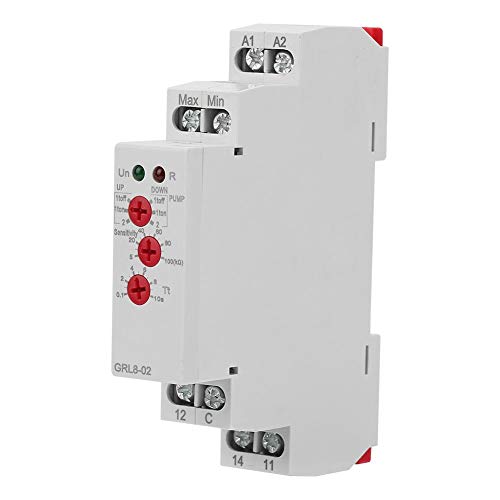 Relé de Control de Nivel de Líquido GRL8-02 con Ajuste Automático Dual 10A contra Trabajo en Seco
