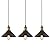 CLAXY Farmhouse mini Pendant Light Adjustable Bronze Hanging Pendant Lighting for Kitchen Bar Restaurant Bedroom-3 Pack
