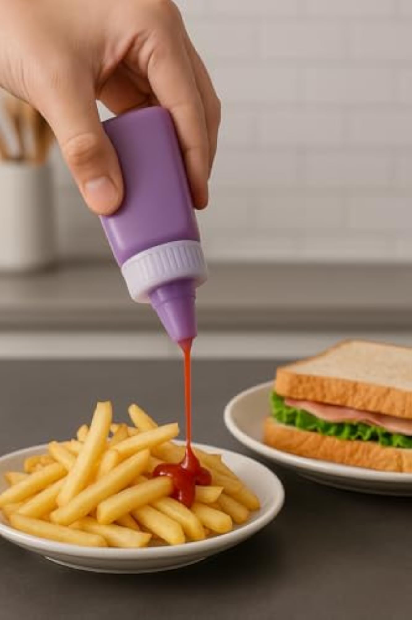 Mini Sauce Bottle Reusable Condiment Dispenser Set