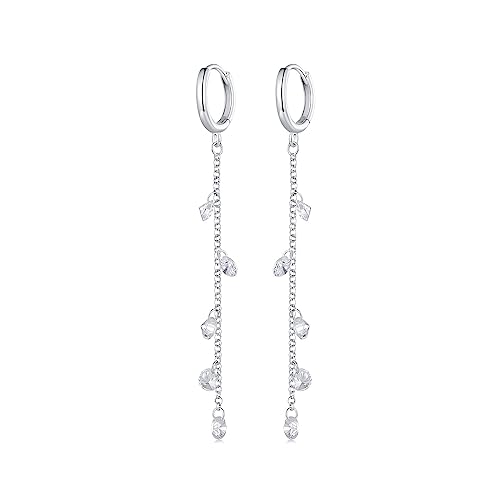 Boucles d'oreilles chaîne en argent pour sublimer vos tenues de soirée et du quotidien