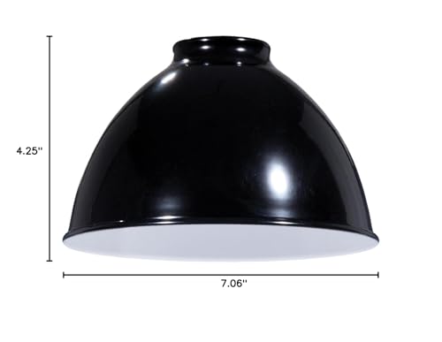 Image of B&P Lamp Industrial Style Metal Dome Shades (Black)