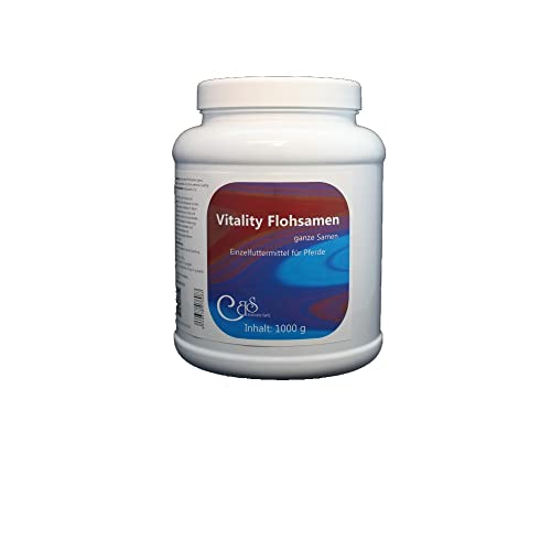 Vitality Flohsamen ganz Pferde - Pferdekot, Sandausscheidung, Kotwasser, Einzelkräuter Pferde (1000 g)
