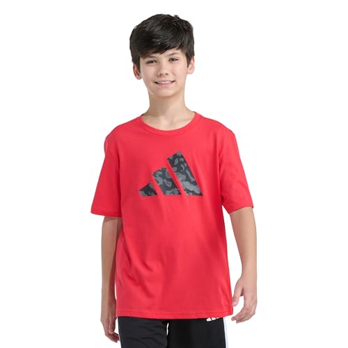 Image of adidas Boys Short Sleeve T-Shirt Camouflage Logo Tee