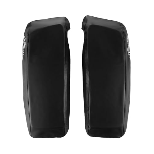Cubierta impermeable para tapa de alforjas Advanblack, compatible con Harley 23.5 y posteriores, color negro, instalación fácil, no apta para tapas de 8 pulgadas miniatura 5