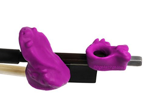 Purple Raspberry 2-Piece Set: Things 4 Strings Bow Hold Buddies Violin/Viola Teaching Aid