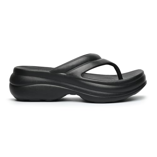 Image of YOHO Women Platform Slippers SLR 103 | Comfortable Triple Dense Foam Soft Flip-Flops with Heel Support | Anti-Skid Lightweight Footwear for Indoor & Outdoor Use
