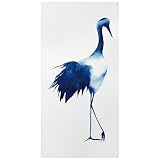 Empire Art Direct Ink Drop Crane 1 Frameless Tempered Glass Bird Wall Art, 48" x 24" x 0.2", Ready to Hang