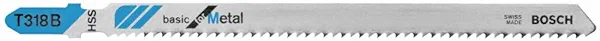 Bosch T318B100 100-Piece 5-1/4 In. 14 TPI Basic for Metal T-Shank Jig Saw Blades